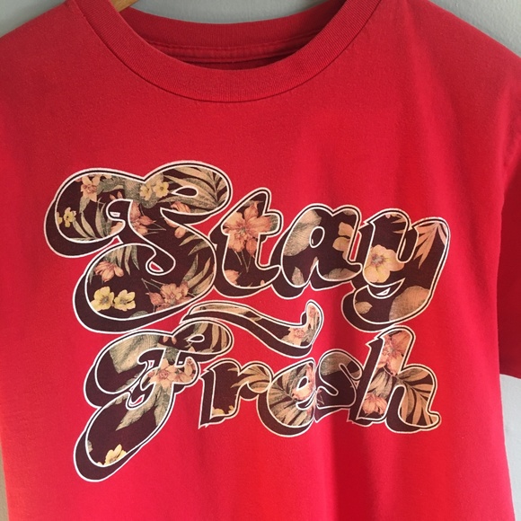 Vintage Style 'Stay Fresh' Unisex T-Shirt - Picture 2 of 6